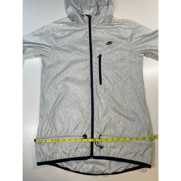 Nike White Gray Hooded Windbreaker Jacket S Zip Lightweight gorpcore athleisure - Picture 5 of 9
